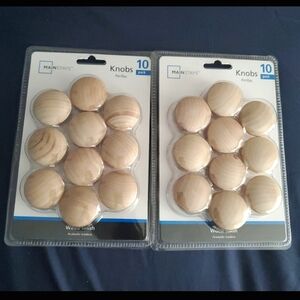 : 20 mainstay round unfinished wood wooden cabinet drawers knobs and screws
